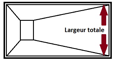 piscine pointe de diamant largeur totale