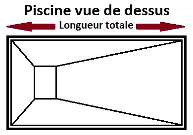 Piscine en pointe de diamant