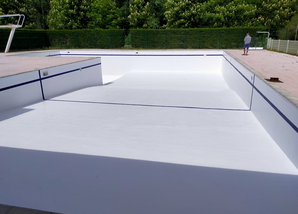 Étanchéité Piscine par Revêtement en Résine Polyester. Ile-de-France