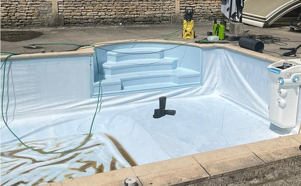 Problème de plis sur liner piscine