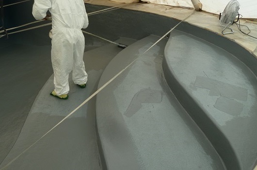 application du gelcoat de finition